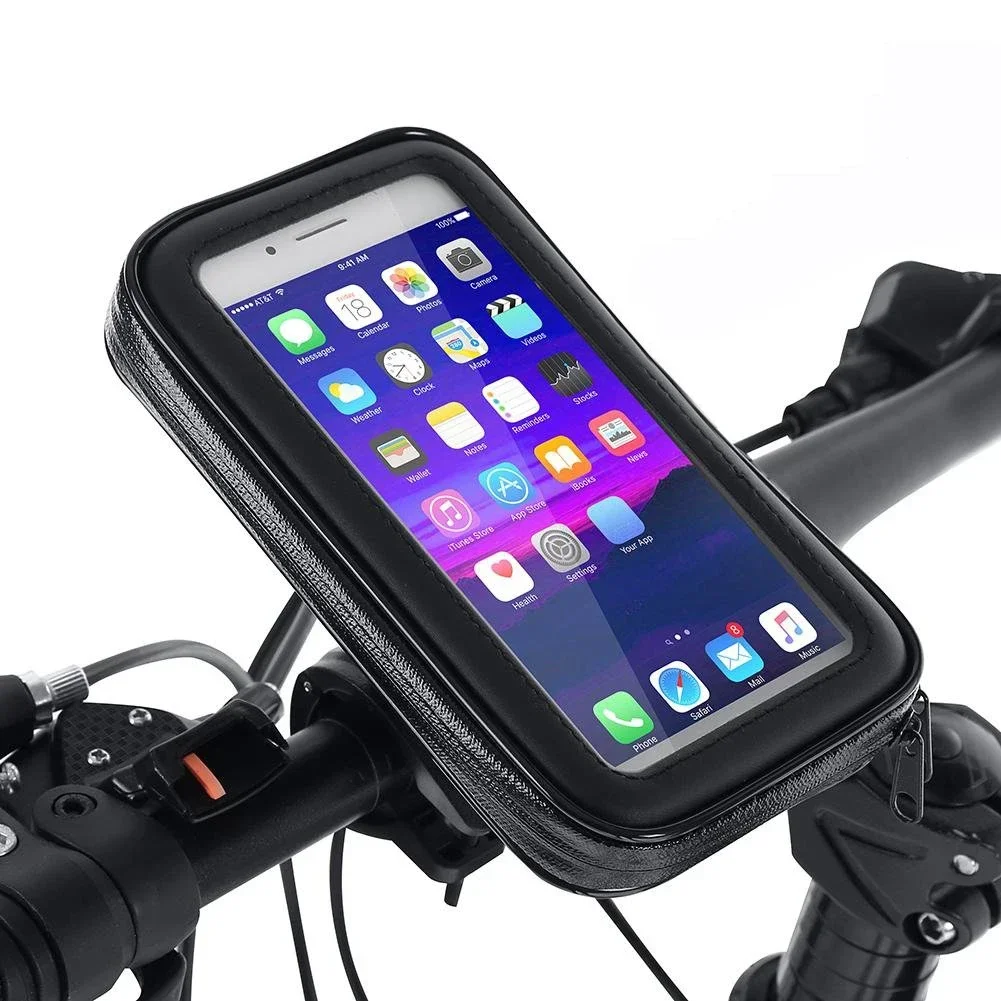 Vodotěsný bicykl telefon držák motocykl jízdní kolo řídítka telefon pouzdro brašna pro iPhone 15 pro maxi 14 Samsung jízdní kolo telefon stánek namontovat