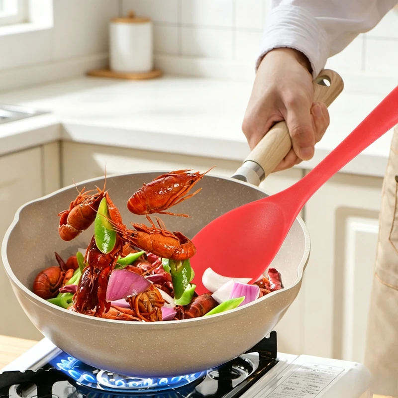 Baby Food Utensils Set - Voedselveilige siliconen spatel, hittebestendig, antiaanbak, kookgerei