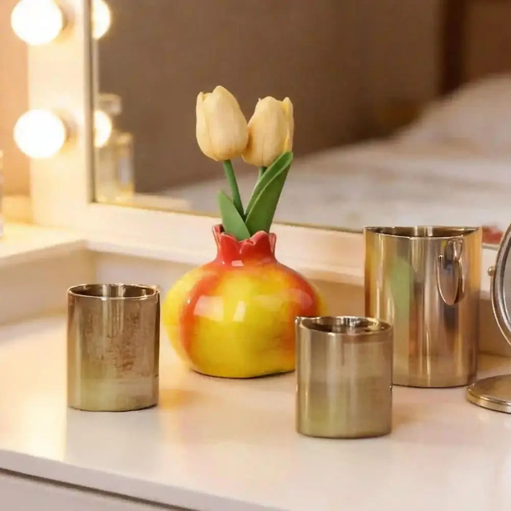 Shelf Decoration Vase Small Decorative Vase Fruit Shaped Ceramic Vase Decorative Plant Pot Flower Container for Room Office