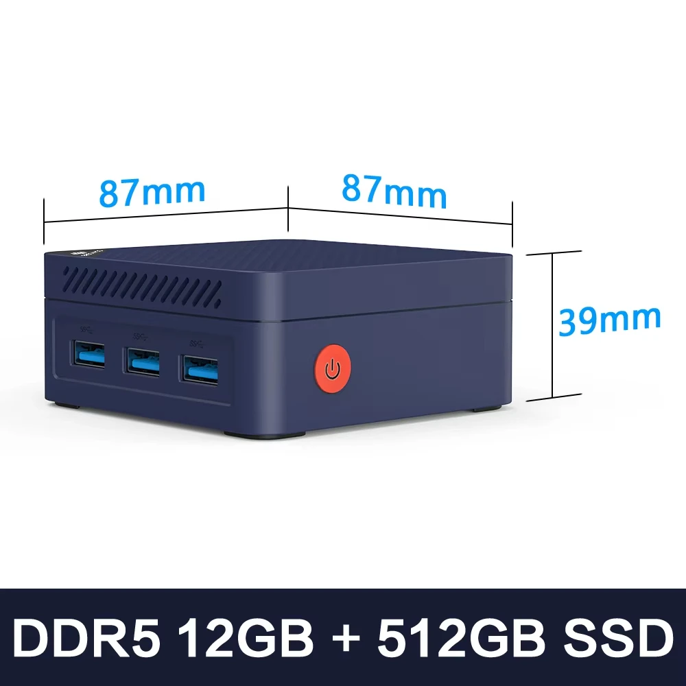 SOYO M4 MINI - Intel N150 12GB RAM LPDDR5 512GB SSD Win11 Pro - WiFi 5 BT5.2 Ultra Compact Desktop Mini PC