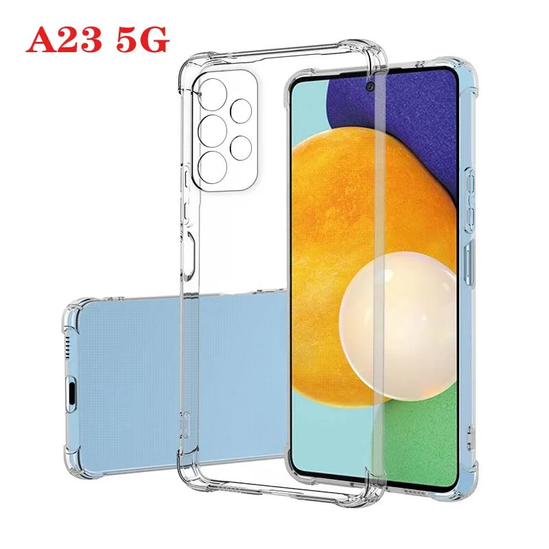 1,5 mm dicke Air-Bag-Klarhülle für Samsung Galaxy A23 5G, stoßfeste, weiche Silikon-transparente Handyhülle
