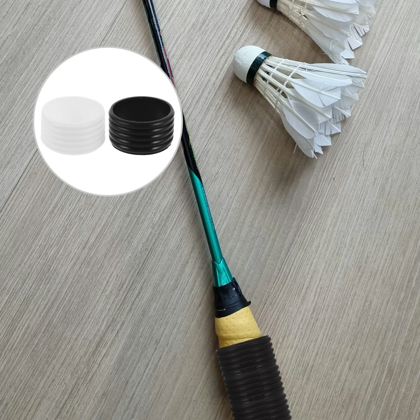 

8Pcs Silicone Tennis Racket Grip Bands Non Slip Badminton Pickleball Racket Overgrip Sweatproof Shock Absorbing Vibration