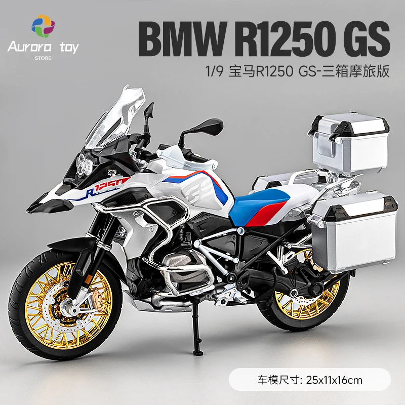 1/9 Auto Model Bmw 1250adv Adventure Motorcycle Model Legering Simulatie Collectie Figuur Kamer Ornament Kinderen Verjaardag Speelgoed Gift