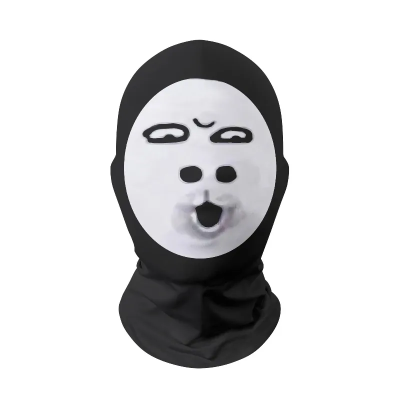 NEU 2026 3D Nahtlose Maske Lustige Gesichtsmuster Kopftuch Promi Eisseide Sonnenschutz Kopfmaske Halloween Cosplay Requisiten