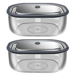 High Borosilicate Glass Rectangle Lunch Box Microwave Heating Fresh-keeping Bento Box Food Storage Sealed Crisper Box With Lid