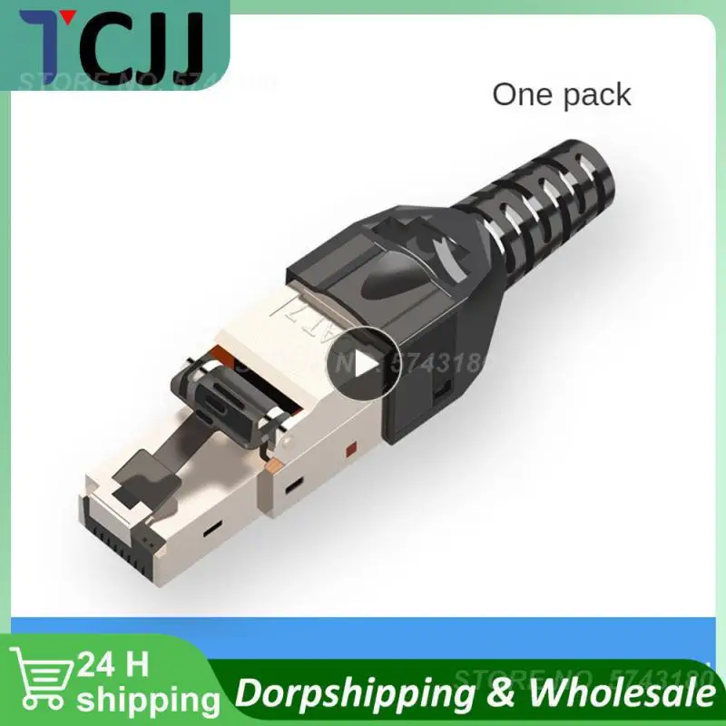 ONTi CAT8 /CAT7 /CAT6A Rj45 Connector, Tool Free Shielded Industrial Ethernet Crystal Head Field Termination Plug - 40Gbps