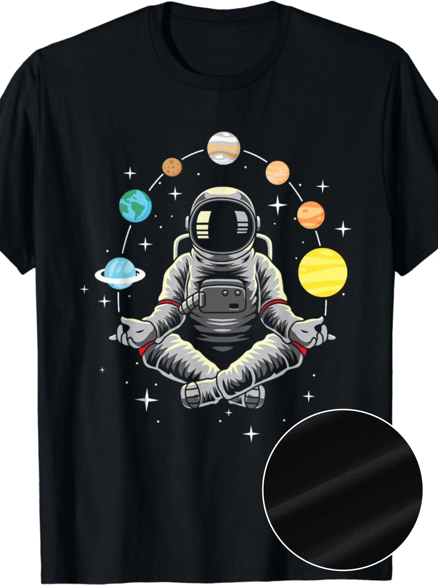 Meditating Astronaut - Galaxy Spaceman Astronomer Cosmos T-Shirt