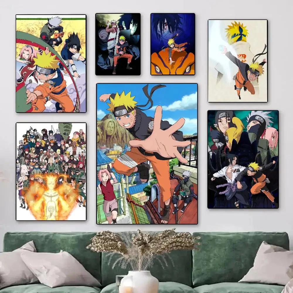 Classic Anime N-NarutoS Manga Posters HD Print Vintage Wall Art Decor for Home Study Room