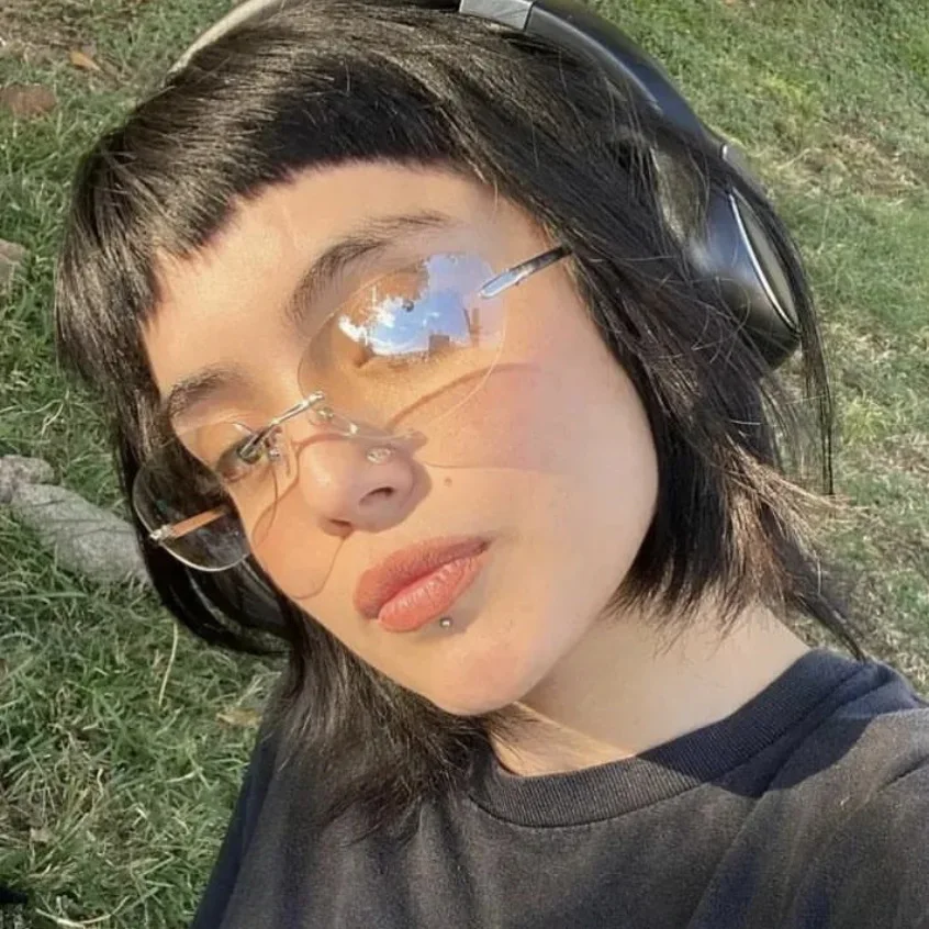 نظارات شمسية معدنية كبيرة الحجم Y2K كلاسيكية للنساء، نظارات كلاسيكية بتصميم بدون إطار، قطعة بيان عصرية للأزياء #5