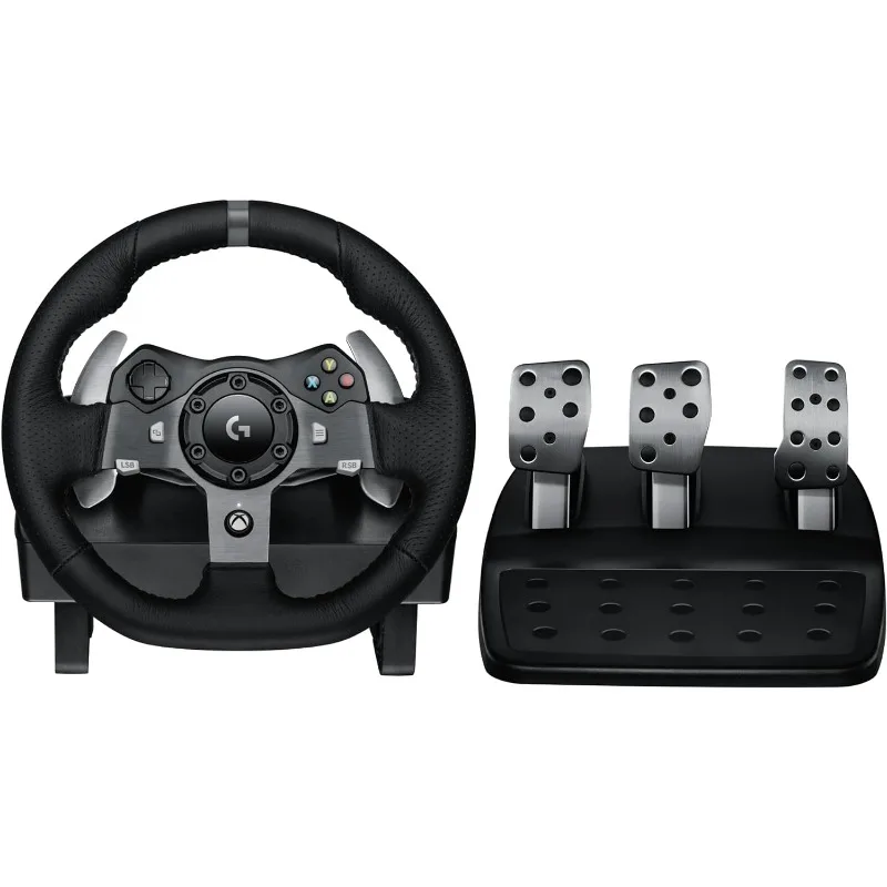 

Logitech G920 Driving Force Racing Wheel and Floor Pedals, Real Force Feedback, Stainless Steel Paddle Shifters