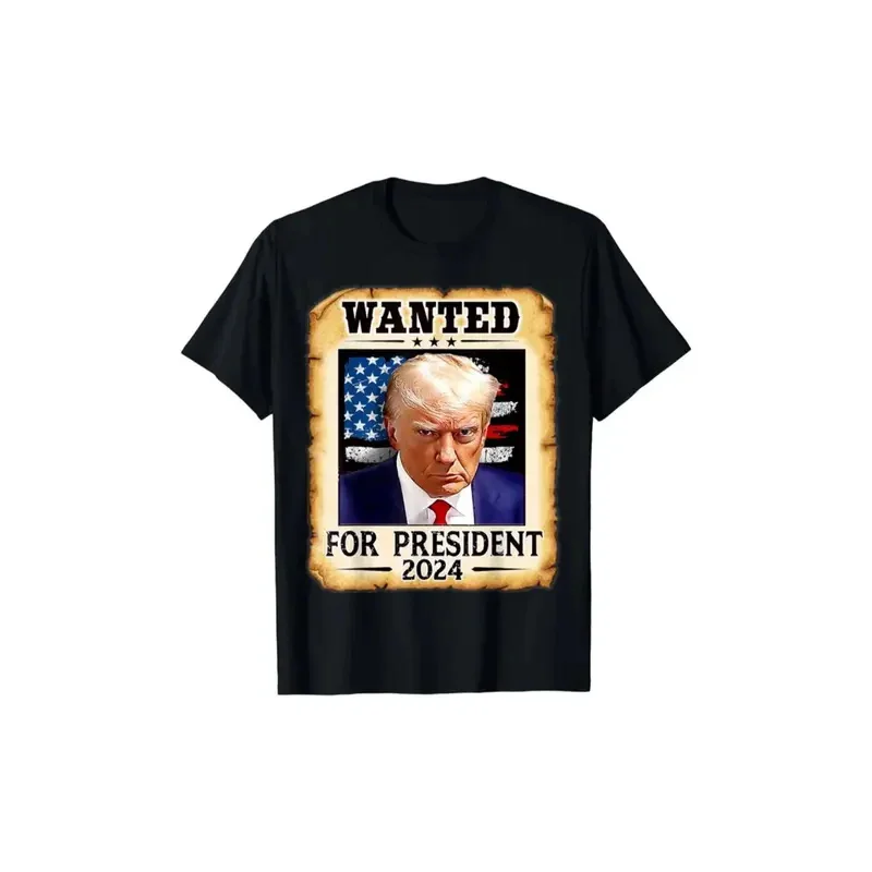 

ZYXZ Donald Trump Mug Shot Wanted for U.S. President 2024 T-Shirt Men Clothing Vintage T Shirt Streetwear Shirts 77899