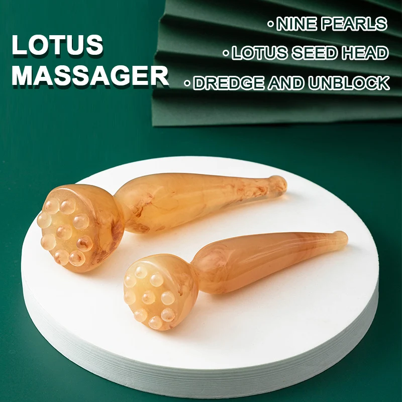 Lotus Pod Stretching Stick Facial Massage Eye Meridian Pulling and Lifting Point Head Meridian Passage General Scraping Tool