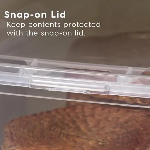 5 क्वार्ट प्लास्टिक स्टोरेज डिब्बे ढक्कन के साथ स्टैकेबल कंटेनर 20 पैक टिकाऊ टोट्स होम ऑफिस गैराज ऑर्गनाइजेशन 6 best sales जियोकैचिंग कंटेनर - №4