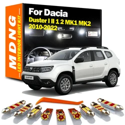 MDNG Canbus LED Interior Light Kit For Dacia Duster I II 1 2 MK1 MK2 2010-2017 2018 2019 2020 2021 2022 Car Led Bulbs No Error