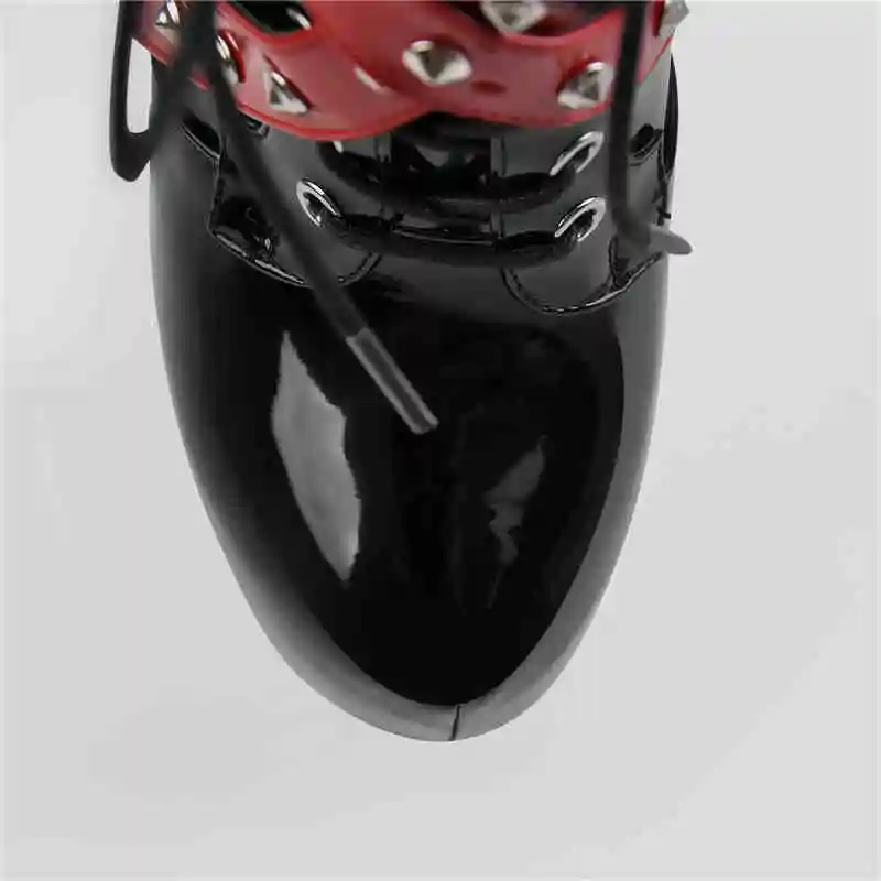 Onlymaker Women Round Toe Platform Booties Block Chunky High Heel Lace Up Plus Size Party Dress Fashion Ankle Boots
