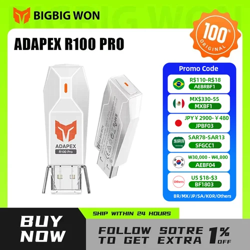 Adaptador inalámbrico BIGBIG WON R100 Pro para Xbox One X S controlador serie X S controlador Elite serie 2 PS5 PS4 controlador de interruptor