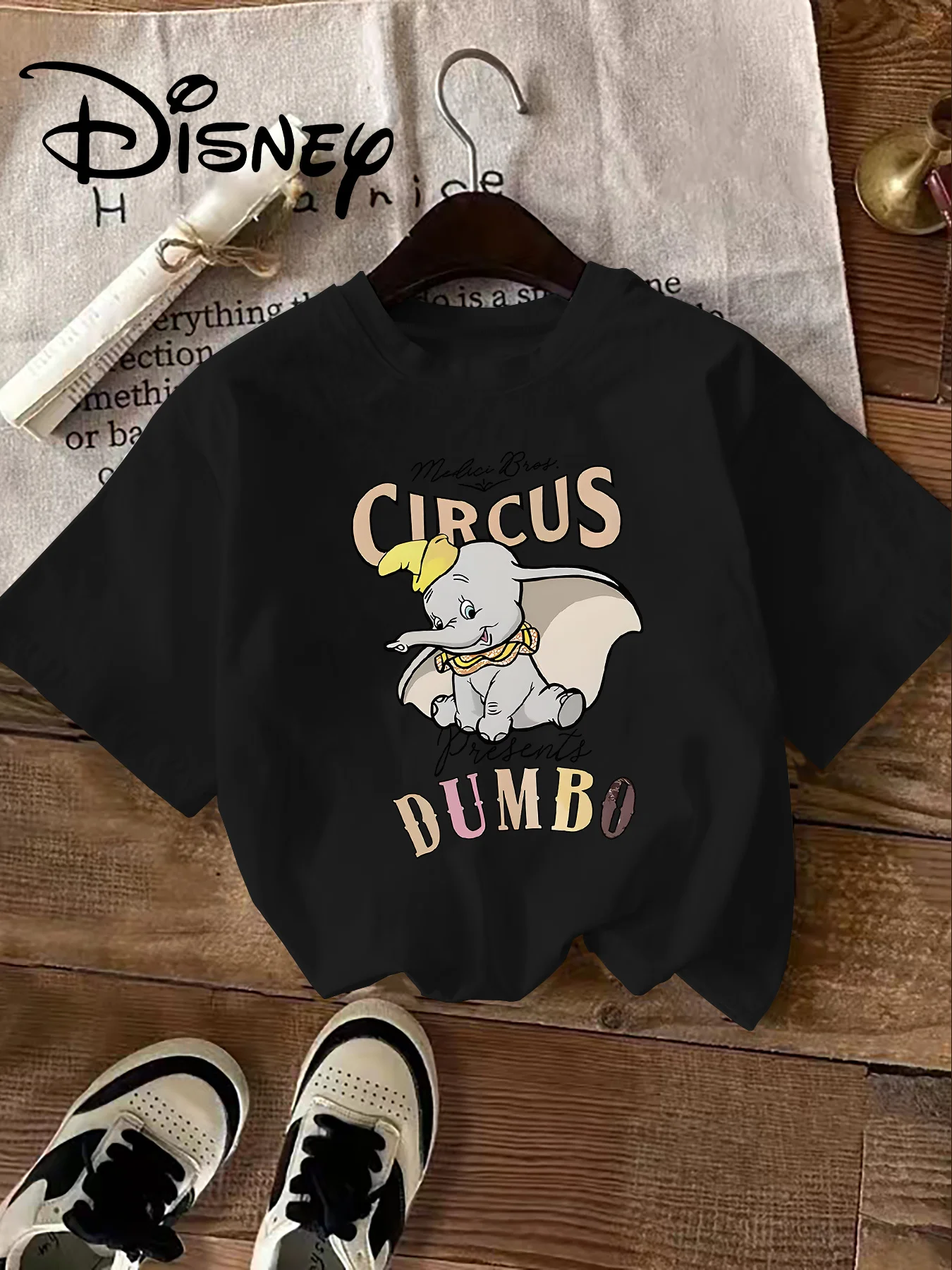 

Футболка Disney Film Dumbo, новая модель, стильная одежда, большие размеры, одежда на все времена года, унисекс, высокое качество, Y2k, дышащий хлопок