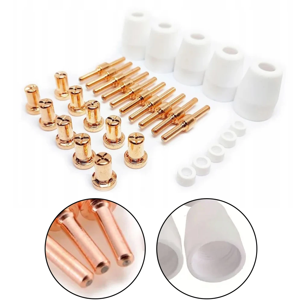 40pcs Practical Welding Torch Kit Copper Nozzle Contact Tip Diffuser For Argon TIG MIG Welding Machine Repair Parts