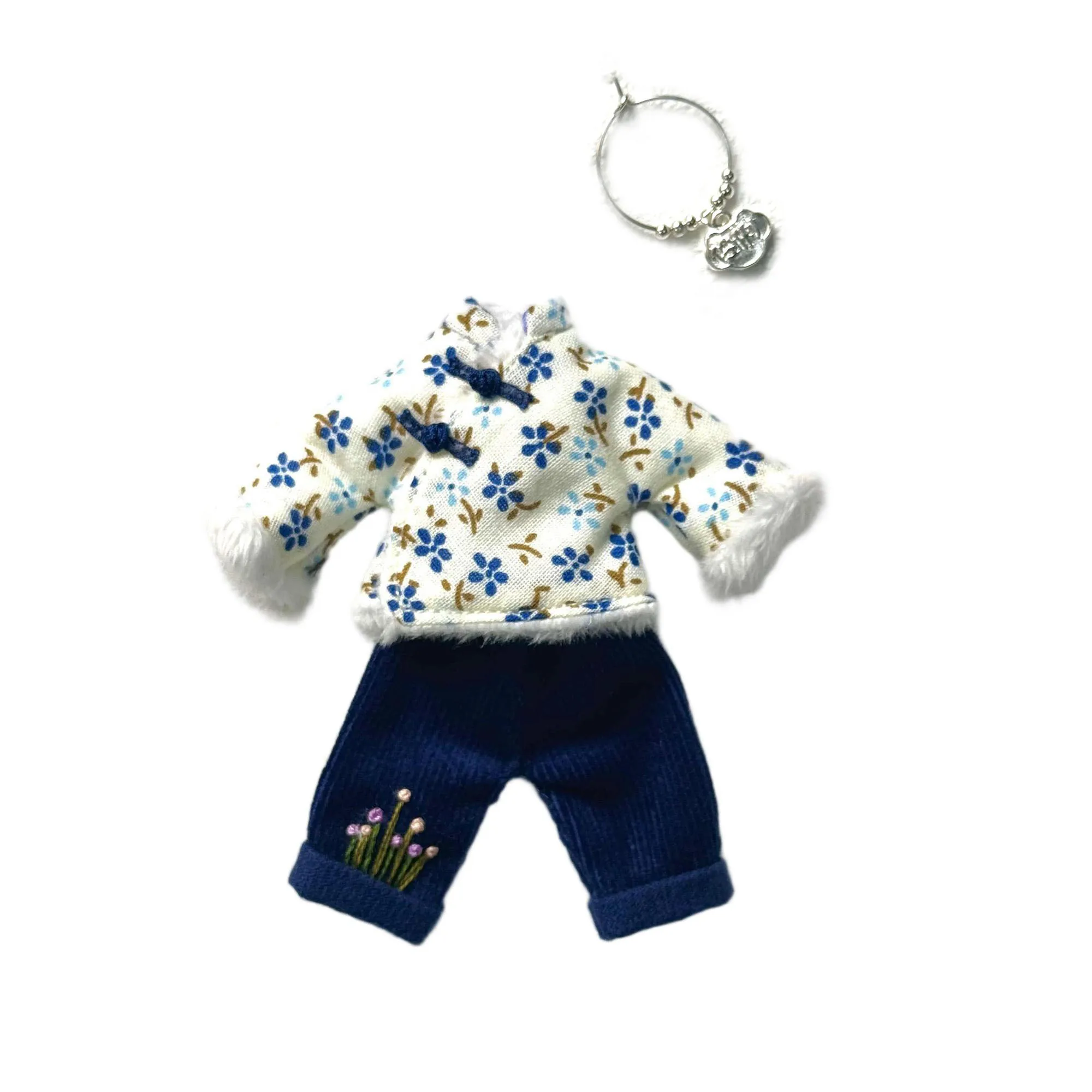 Ob11 ropa de bebé P9 GSC figura de arcilla Molly 1/12 BJD disfraz tradicional de Año Nuevo conjunto de traje de visita