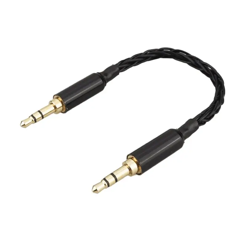 

Smart-Hifi Audio Cable 1 Meter 3.5Mm Male To 3.5Mm Male Stereo Audio Jack Black Silver Plated Car AUX Wire Jump Connection