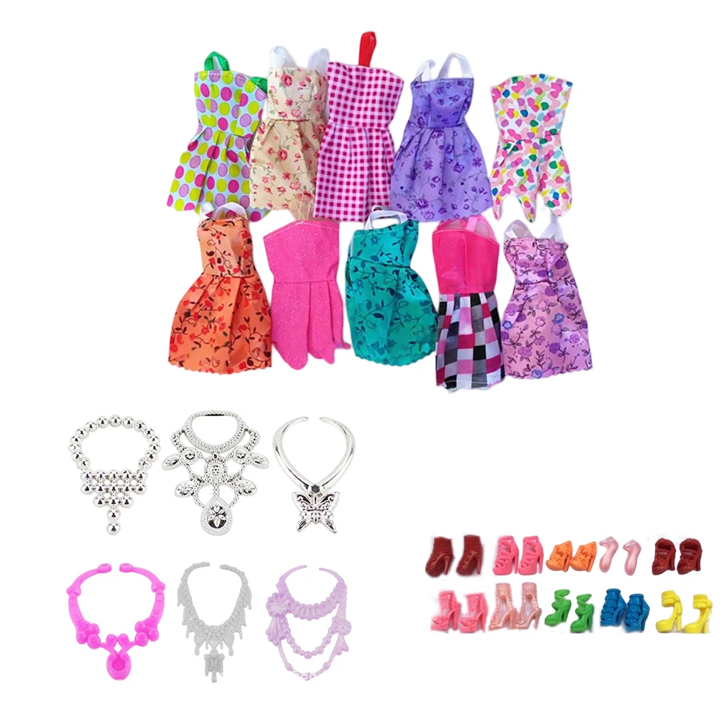 Jurk Set Vakmanschap Gratis Combinatie Pop Levert Veelkleurige Zoete Geschenk Handmatige Capaciteit Poppen Kleding Kit Meisje Speelgoed