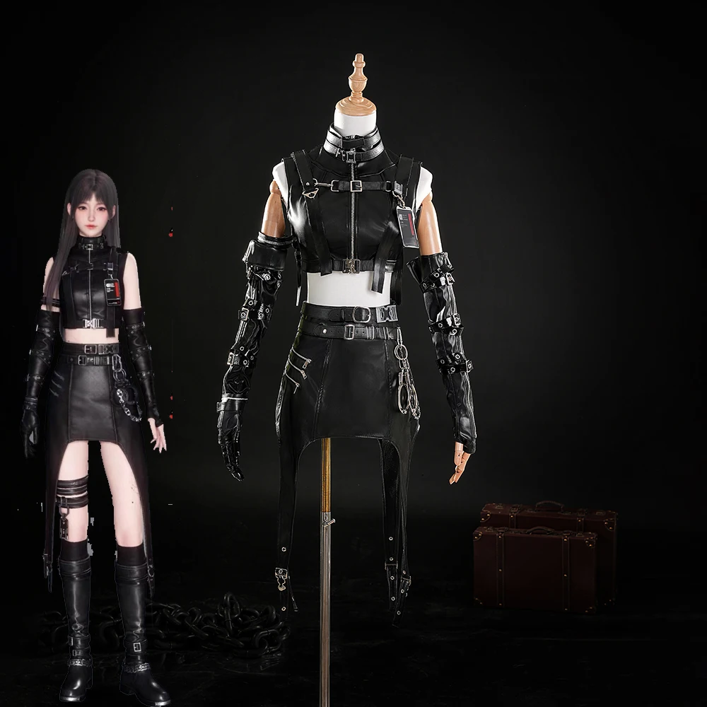 

Game Love and Deepspace Heroine Cosplay Player Costume Woman's Black Top Skirts Suit Halloween Cos Show Outfit
