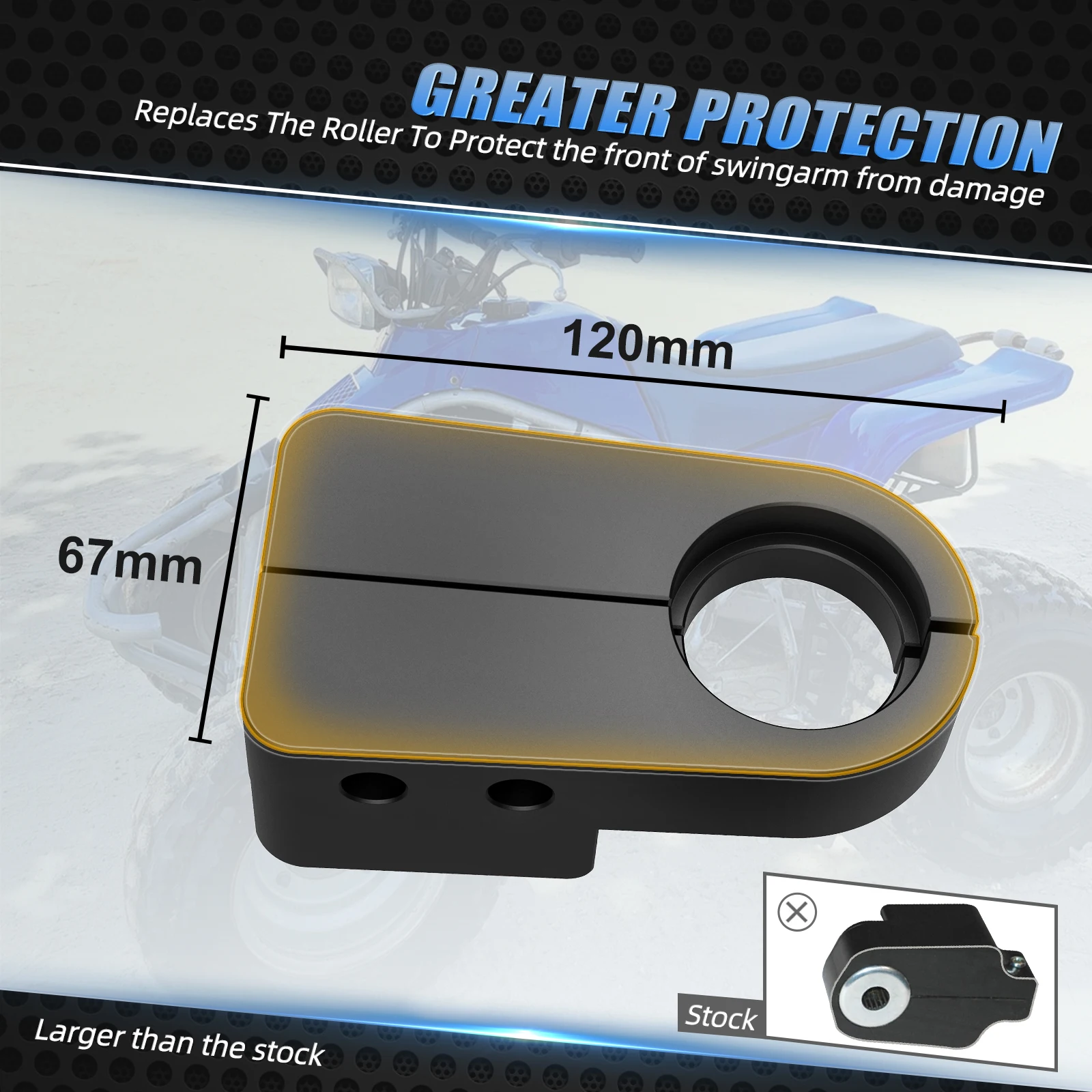 ل Banshee350 ATV سلسلة المنزلق عدة لياماها الناسف 200 1988-2006 رابتور 350 2004-2013 2011 المحارب 350 النايلون المقاوم للاهتراء #4