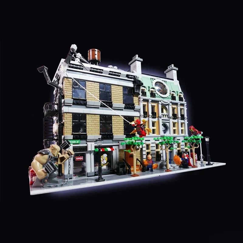 2712개 MOC 피터 파커 아파트 모듈형 모델 블록 장난감 창의적 아이디어 교육용 브릭 크리스마스 선물 생일 선물