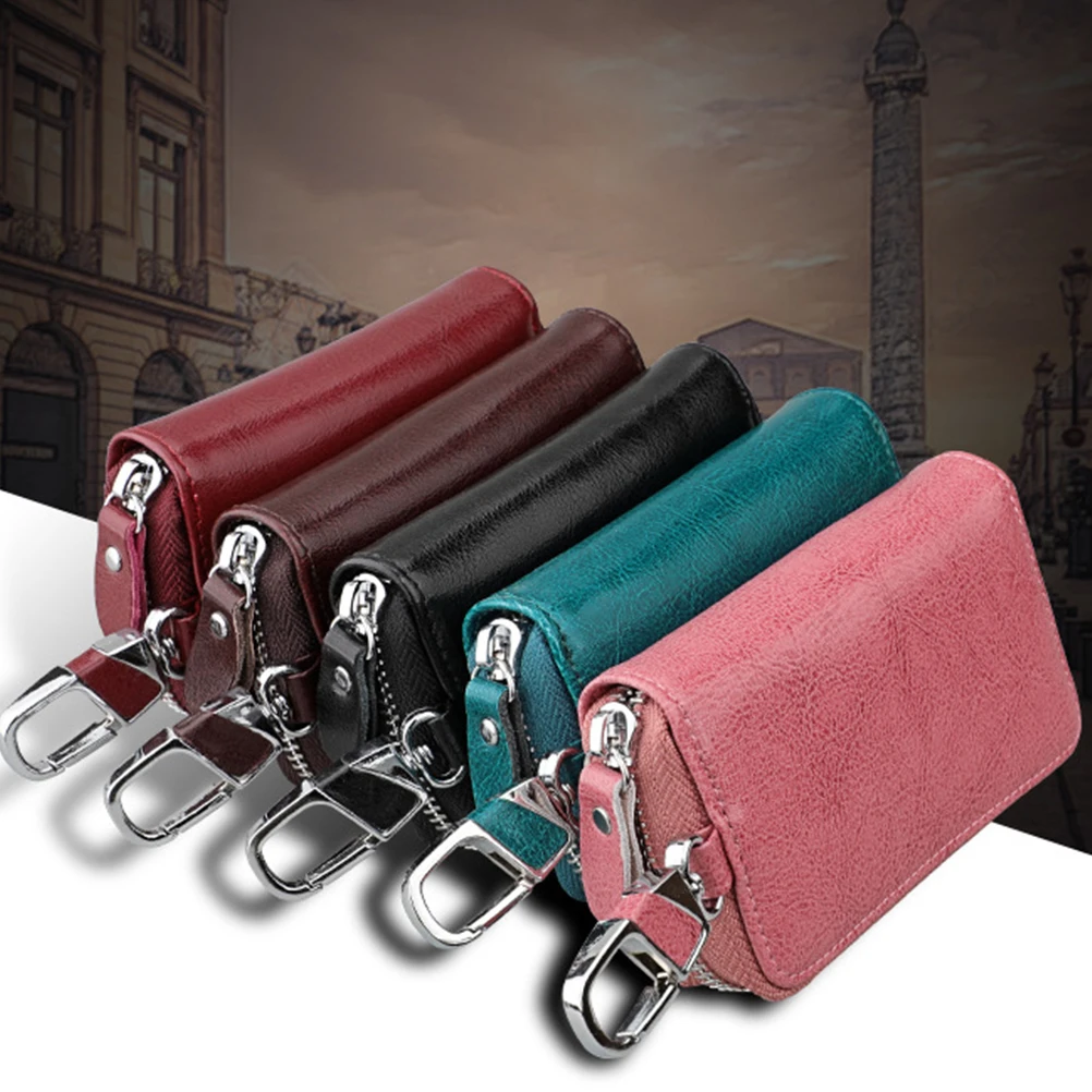 

Car Durable Stylish Holder Hanging Waist Pouch Zipper Zipper Key Pack Pack Car Key Holder Protect Loss Messy
