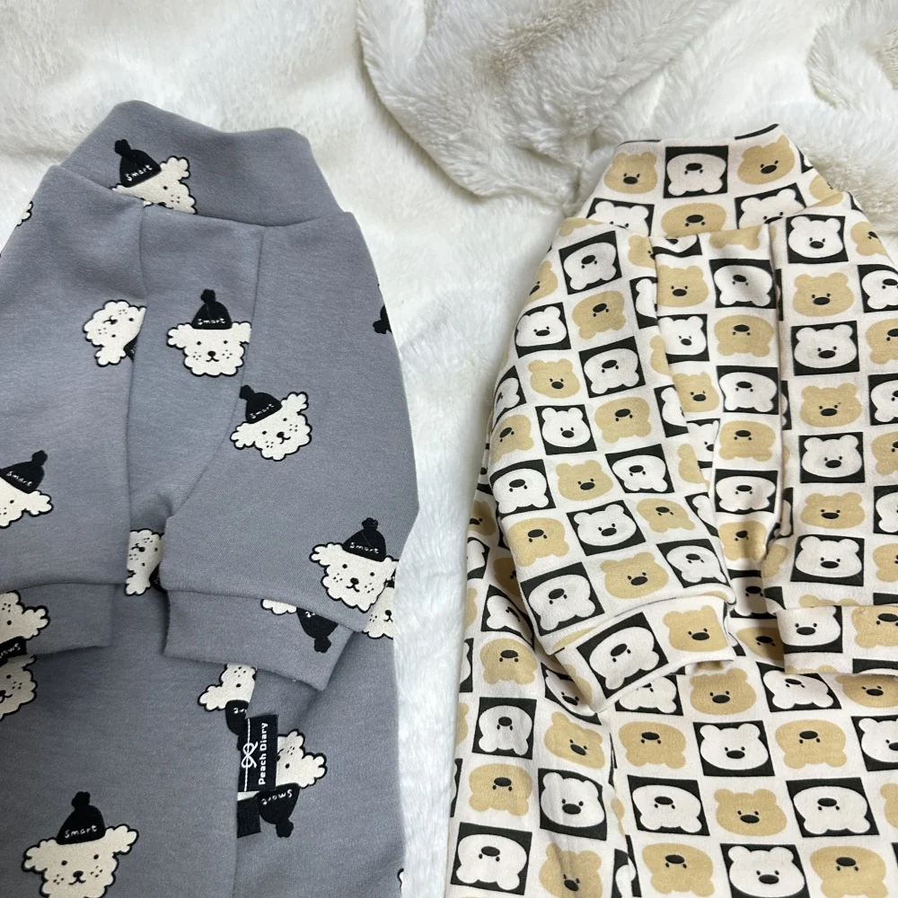 Baumwoll-Overall für Sphynx-Katze, lange Ärmel, warmer Kaffeemantel für Devon Rex, süßes Blumen-Unterhemd für Kätzchen im Winter, Frühling – Detail 22