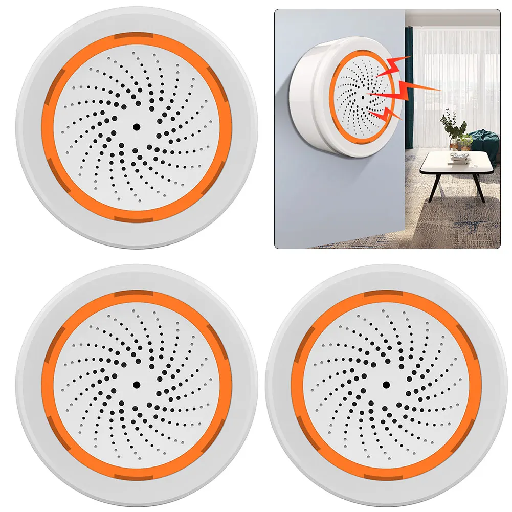 

3Pcs Siren Alarm App Remote Control Smart Siren Alarm Home Security Protection System