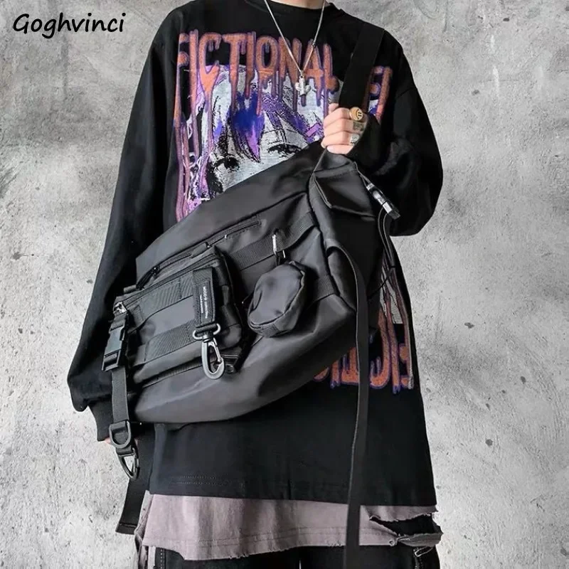 Techwear Crossbody Bag Women Couples Large Capacity Cool Waterrpoof Commuter Portable Multi-function Tactical Shoulder  Newly