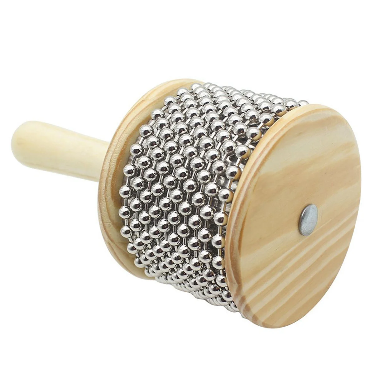 Wooden Cabasa Hand Shaker Dia.3.4'' Children Percussion Instrument Music Therapy Preschool Teaching Tool Dia.3.4''