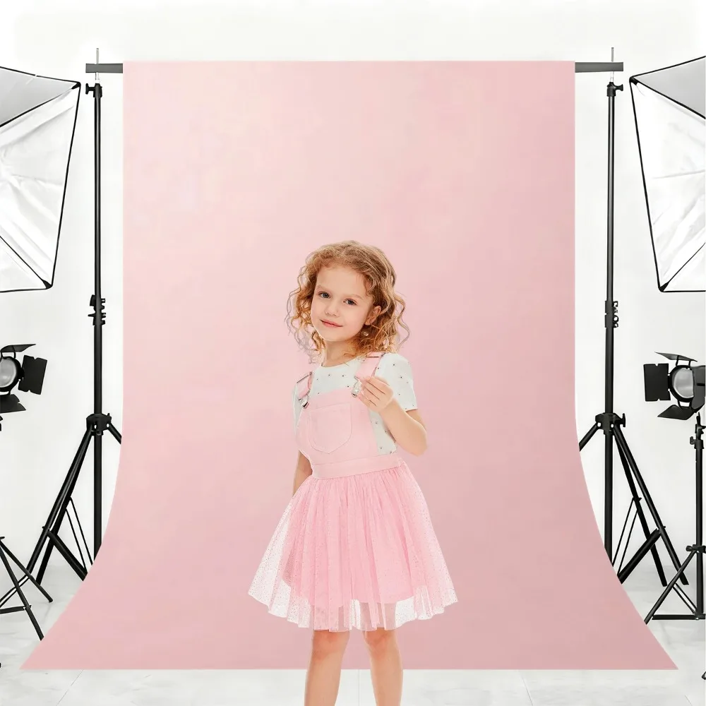 Solid Color Gradient Pink Brown Theme Background, Adult and Children's Birthday Wedding Party Decoration Photography Background