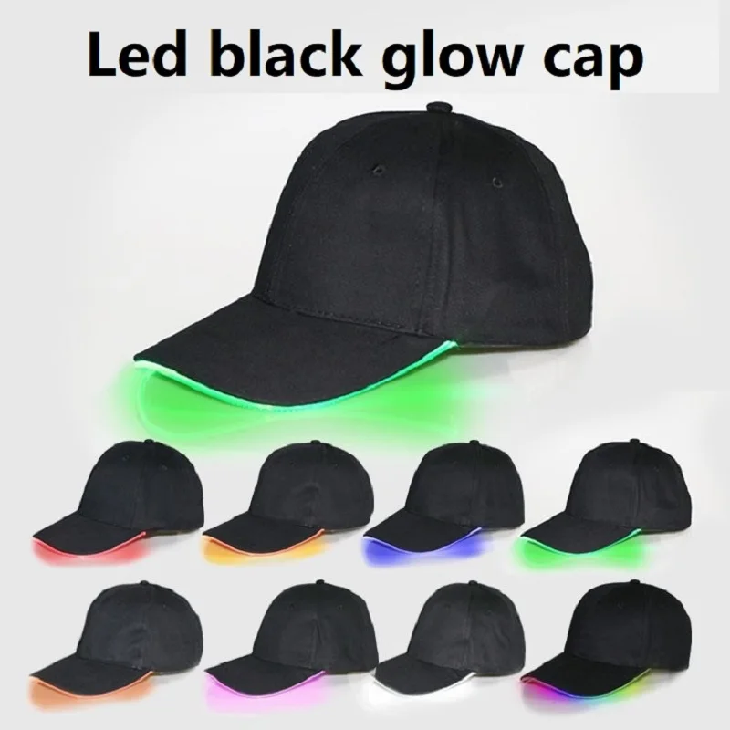 Led Hat Sombrero Led Glow Party Supplies Luminous Headbands Party Baseball Cap for Men Festival Wedding Party Accessories SG06