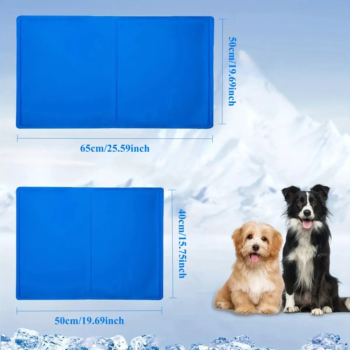 Summer Gel Pet Cooling Bed Mat Wear Resistant Heat Relief Sponge Sleeping Cushion Breathable Cool Pad for Small Medium Dogs Cats - view 5