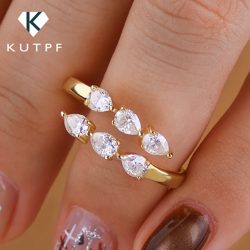 

Обручальное обручальное кольцо Eternity из муассанита 1,8 карата с сертификатом, открытые кольца для женщин, обручальное кольцо из стерлингового серебра 925 пробы