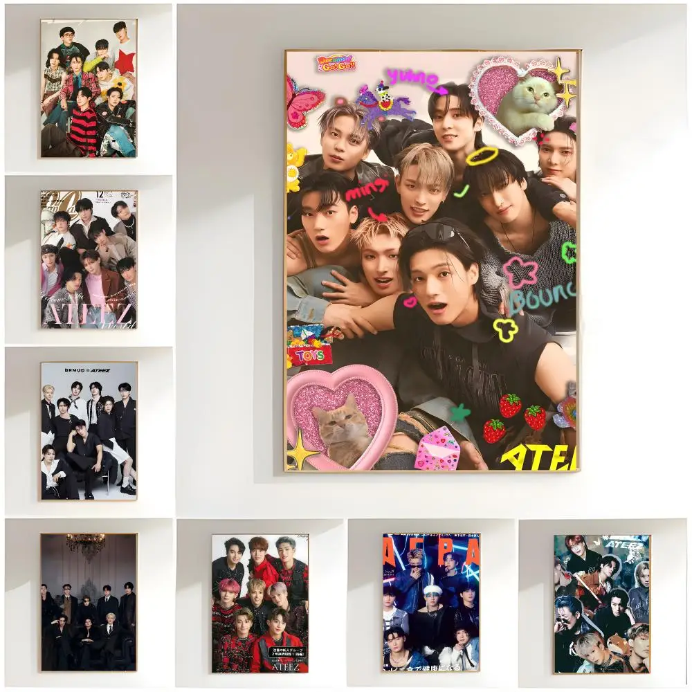 kpop group a-ateez Poster Classic Wall Art  Home Decor  Peel and Stick Unframed - view 2