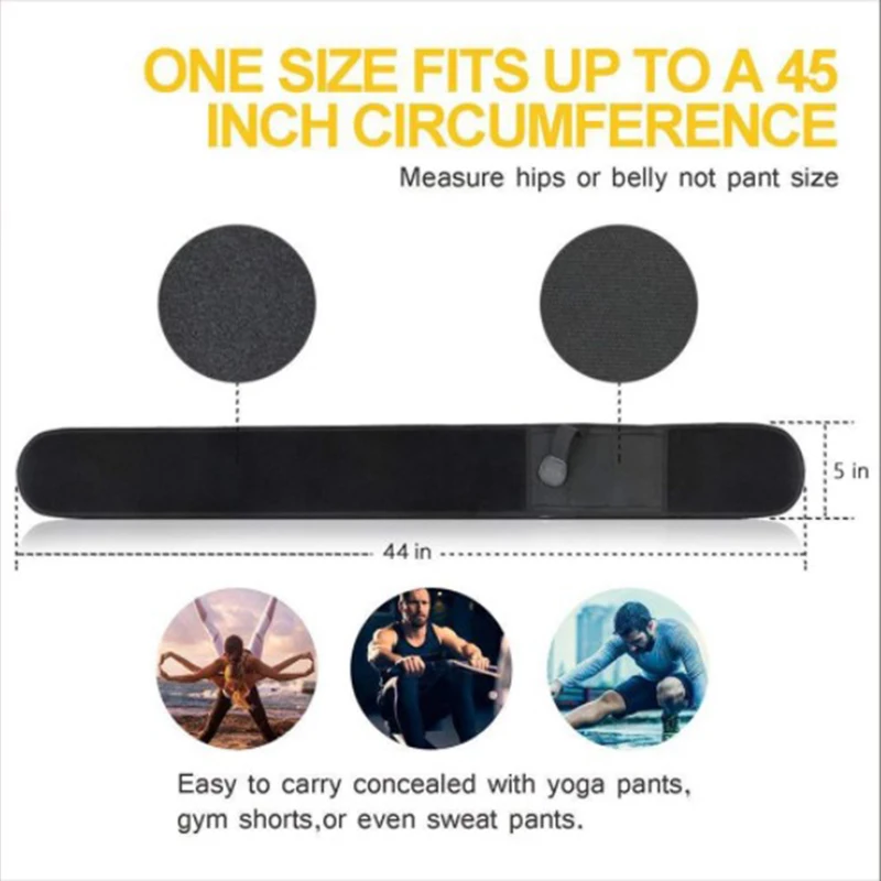 ブラックベリーガンホルスター、目に見えないベルトバッグ、隠し持ち運び、弾性ガードル、ウエストストレージ、115x12.5cm、1個