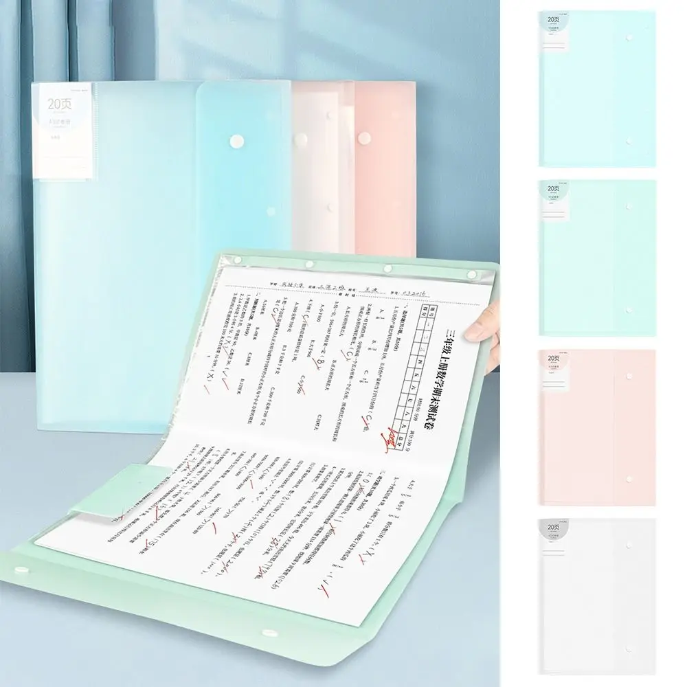 

New A3 Test Paper Folder Transparent Insert Students Paper Storage Booklet Exam Folder Folded Folders
