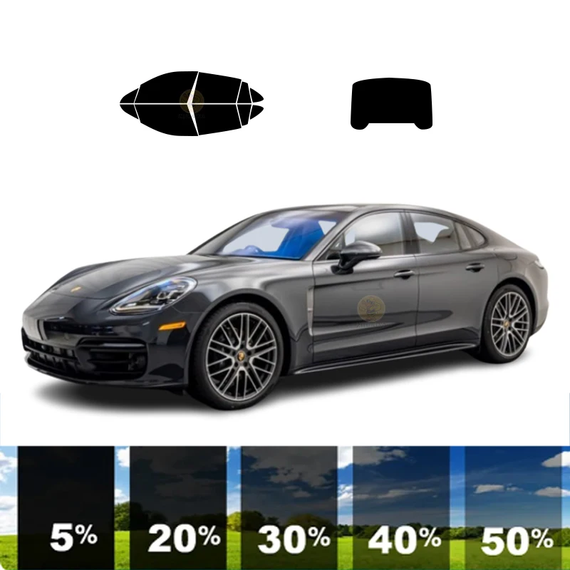 

precut Removable Window Tint Film For Car 100% UVR 5%-35%VLT Heat Insulation Carbon ﻿For PORSCHE PANAMERA 4 DR SEDAN 2017-2023