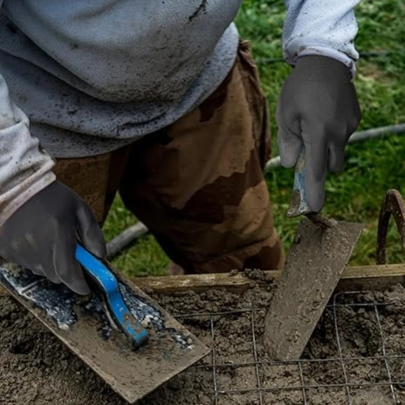 6/12/18 قطعة قفازات طلاء PU سوداء مضادة للانزلاق متعددة السيناريو قفازات من النايلون PU آلات البستنة المتينة إصلاح السيارات