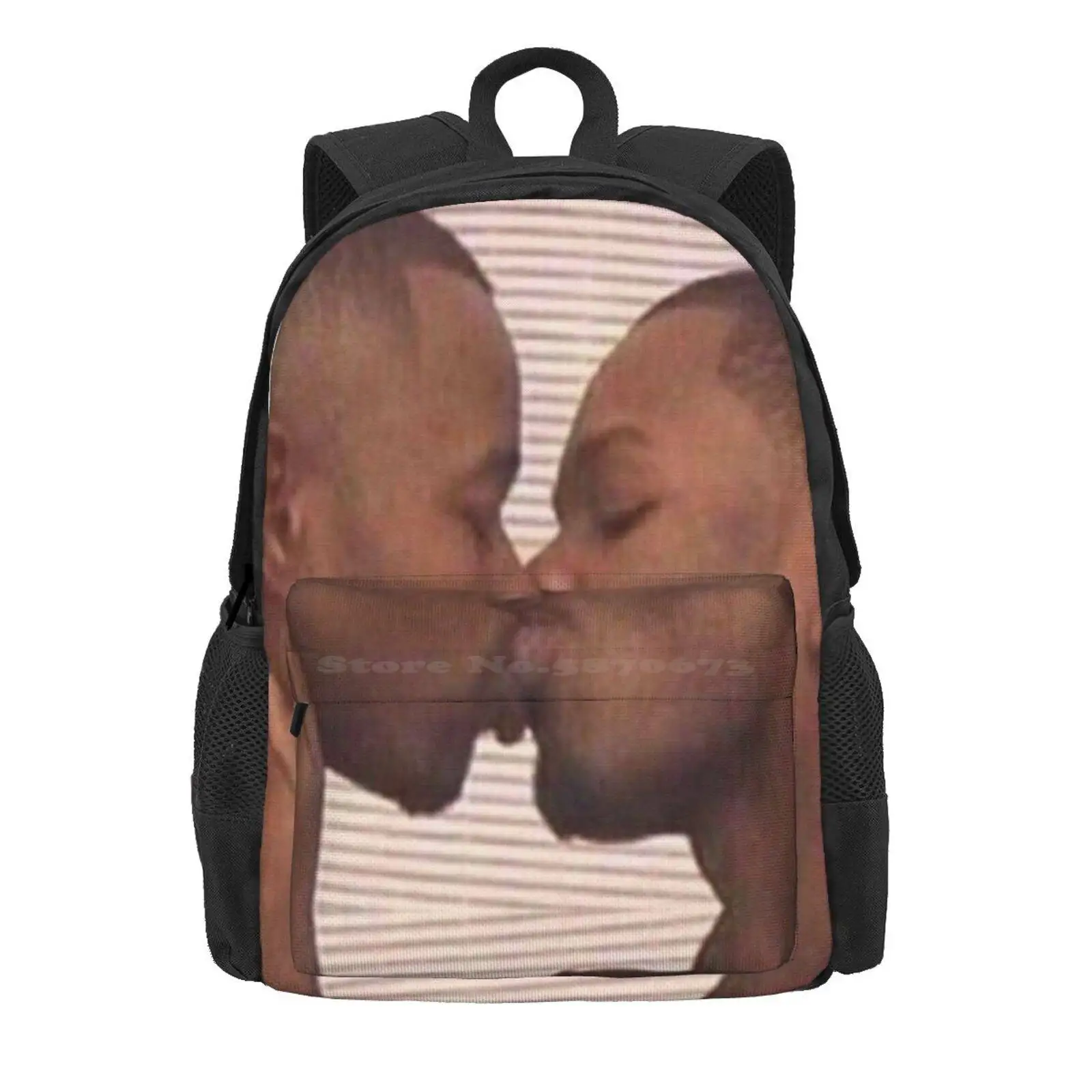 Black Men Kissing Hot Sale Schoolbag Backpack Fashion Bags Black Men Gay Kissing