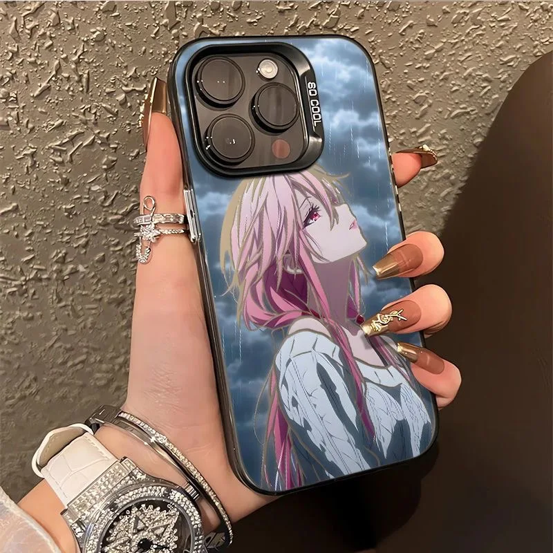 

luxury anime Guilty Crown Yuzuriha Inori Soft Case protection for iPhone 11 12 13 14 15 16 plus 17 Pro Max XS XR X Hard Coque