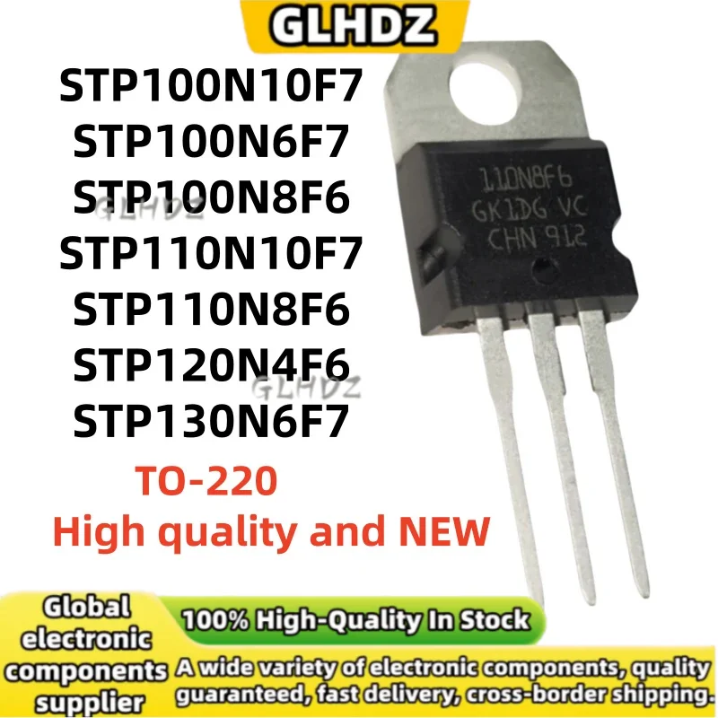 10PCS TO-220 STP100N10F7 STP100N6F7 STP100N8F6 STP110N10F7 STP110N8F6 STP120N4F6 STP130N6F7 brand new in stock