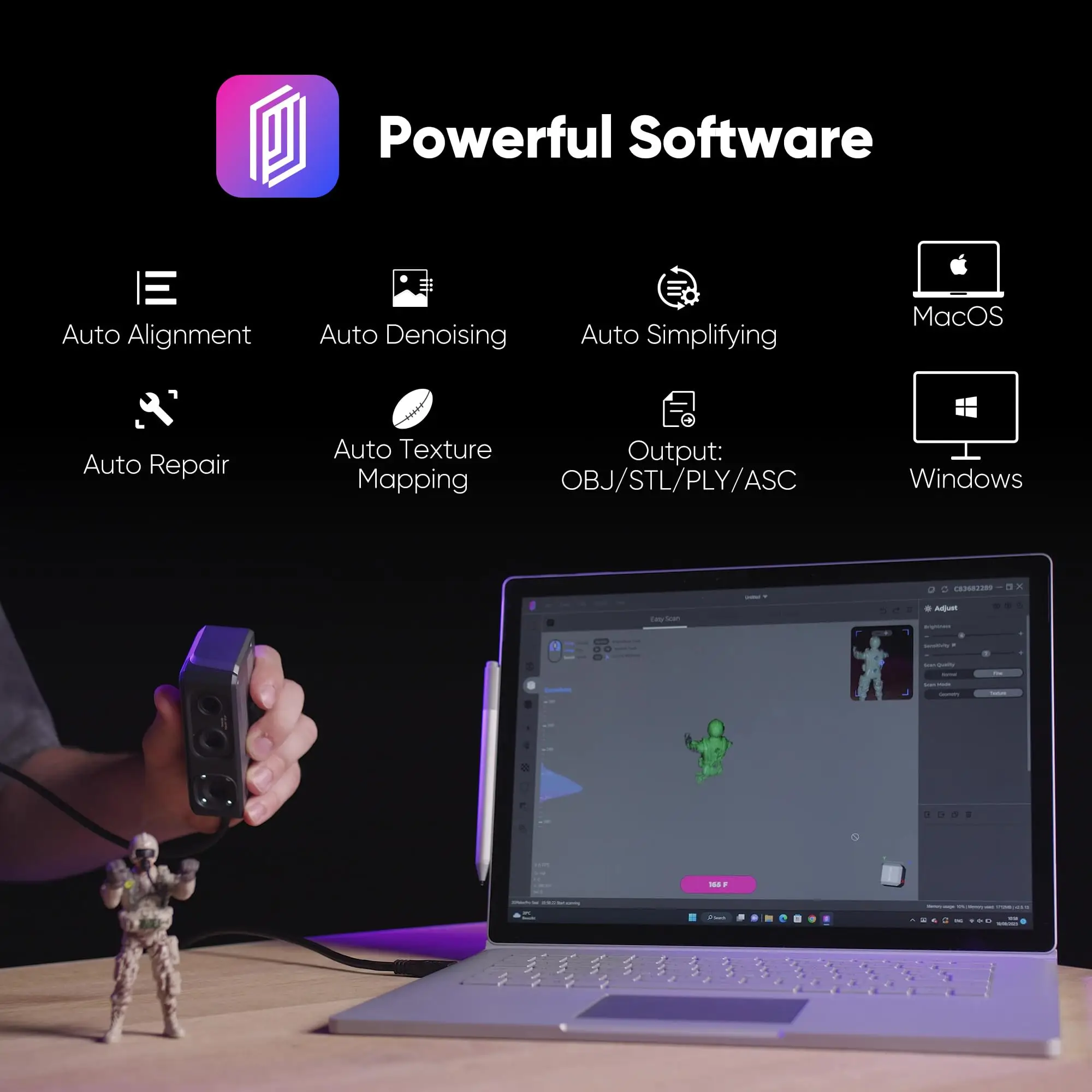 Scanner 3D 3DMAKERPRO Seal lite para scanner portátil de impressora 3D