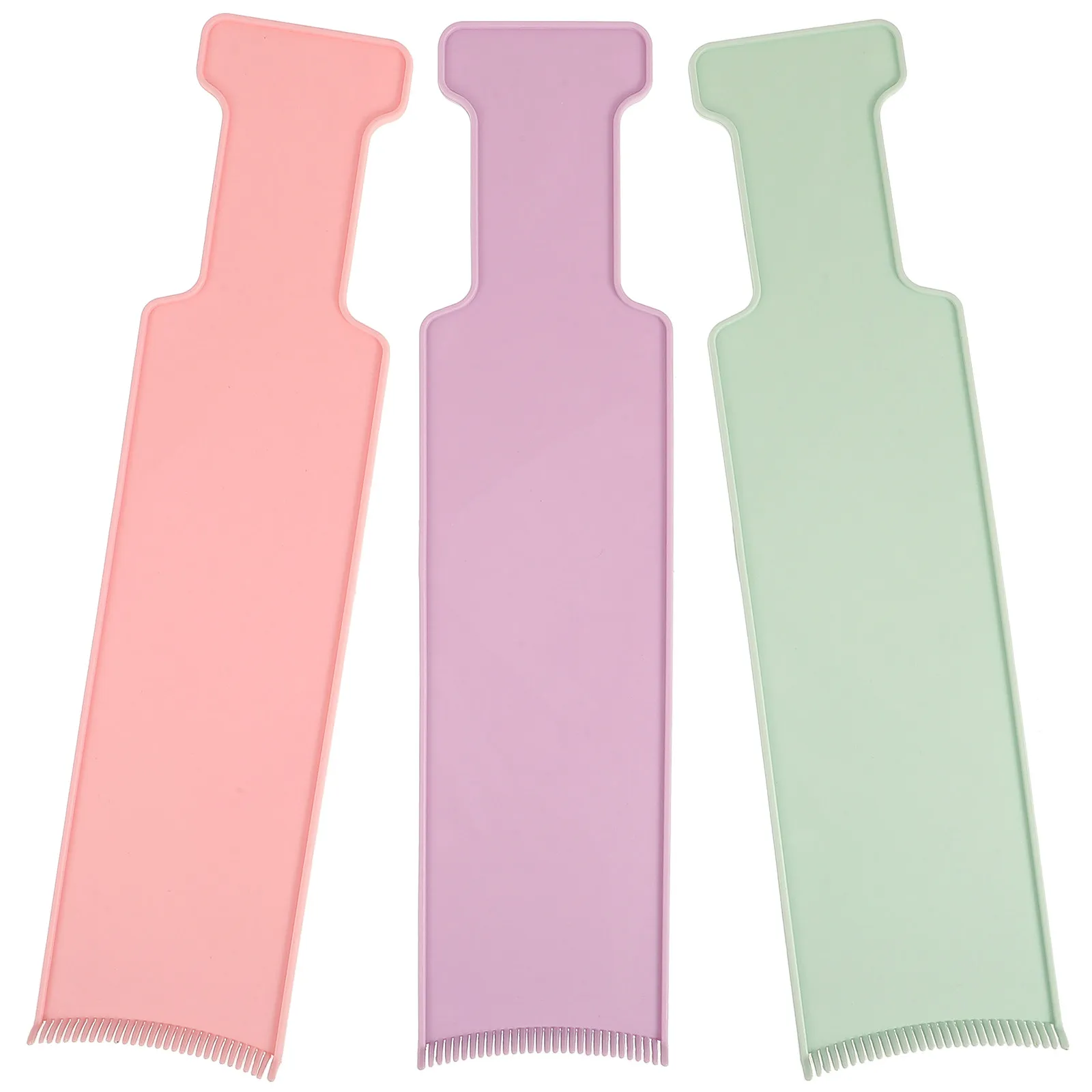

3Pcs Hair Highlighting Board Paddle with Curved Comb for Coloring Dyeing Foiling Highlights Portable Professional Hair Styling