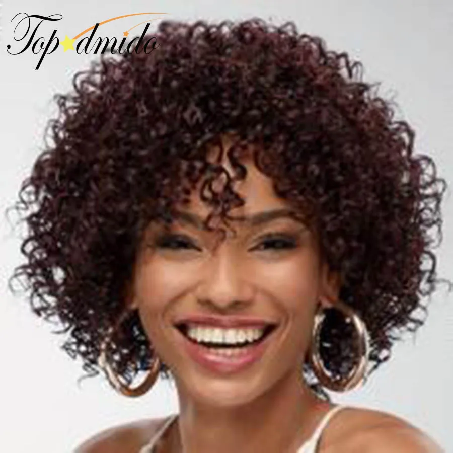 Topodmido Dark 99j Color Brazilian Hair Lace Bob Wig for Woman Short Curly Human Hair 4x4 Lace Closure Wig Glueless 13x4x4 Lace