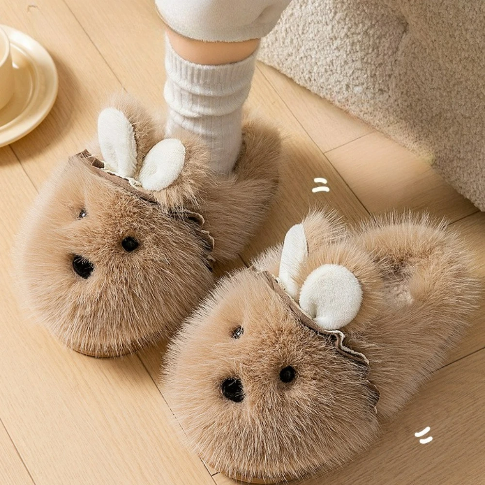 luxury Winter Cotton Ladies Slippers House Home Cartoon Cute Home Indoor Couple Female Warm Indoor Slipper Casual