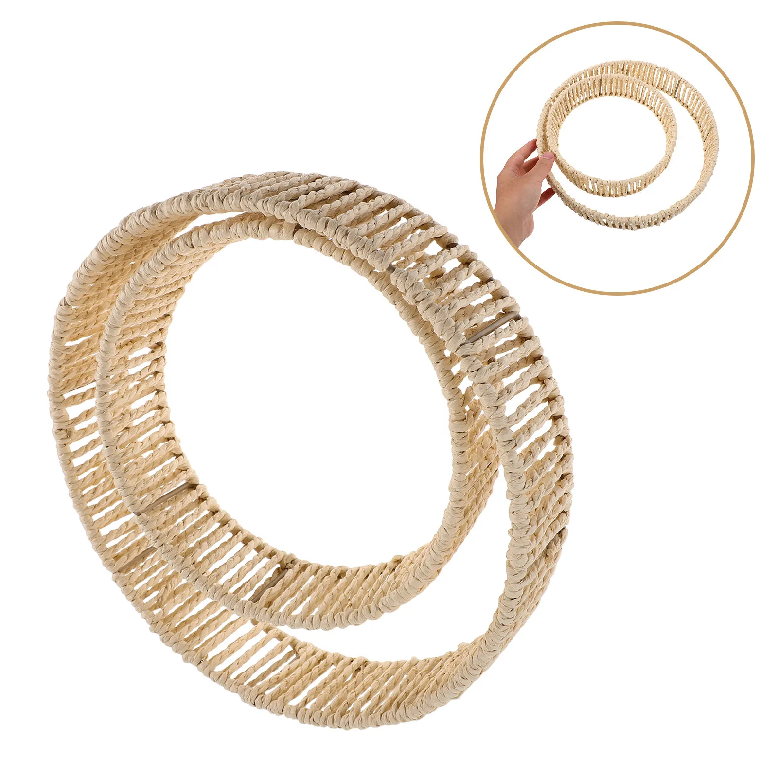 Paper Rope Lampshade Handwoven Woven Light Shade Replacement for Hanging Pendant Ceiling Chandelier Sconce Floor Lamp Boho
